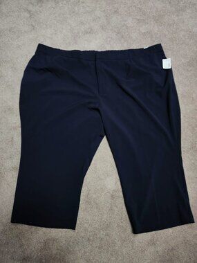 NWT Catherines RightFit Curvy sz 34WP blue capris